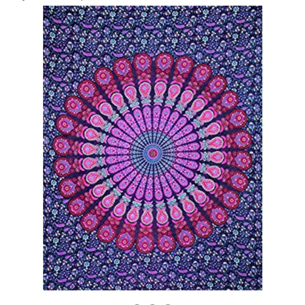 Mandala tapestry purple